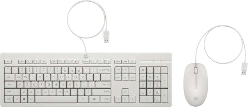 HP 225 Wired Keyboard Combo White US