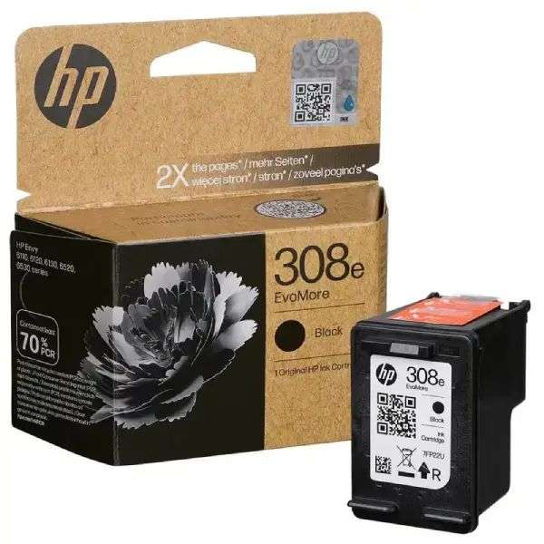 HP 308e Black tintapatron