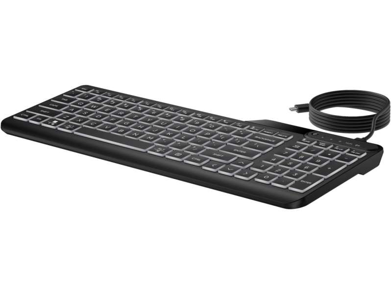 HP 405 Multi-Device Backlit Wired Keyboard Black