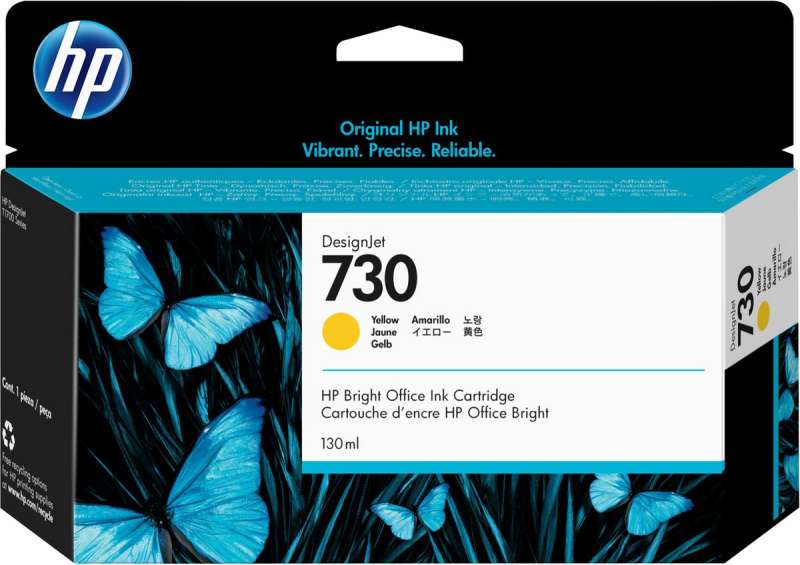 HP P2V64A (730) Yellow tintapatron