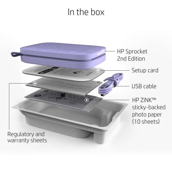 HP Sprocket Bluetooh Fotónyomtató Purple