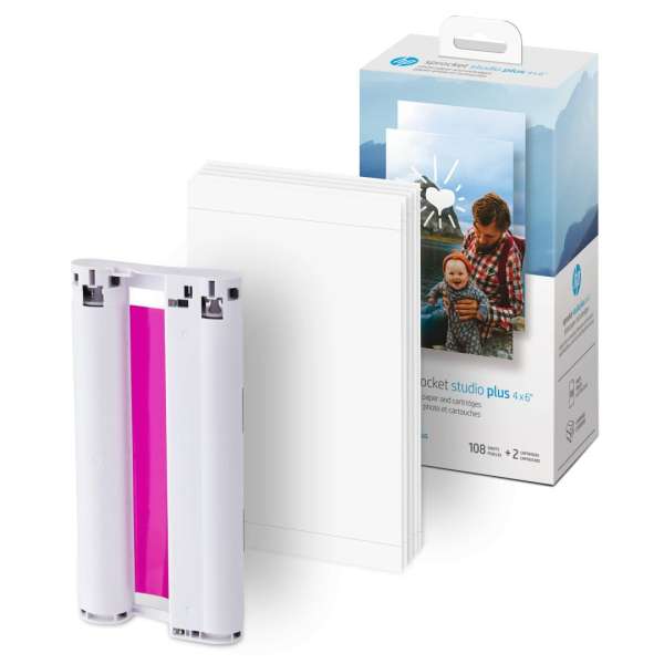 HP Sprocket Studio Plus 10x15cm Photo Paper and Cartridges