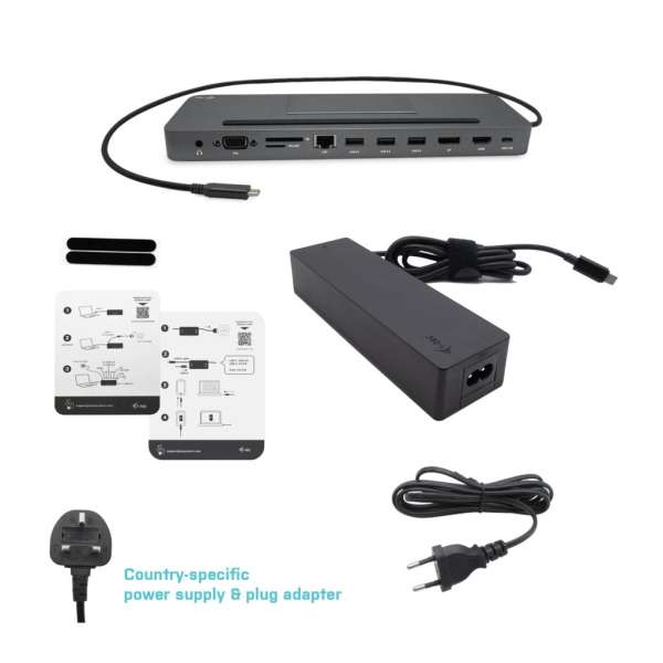 I-TEC USB-C Metal Ergonomic 4K 3x Display Docking Station