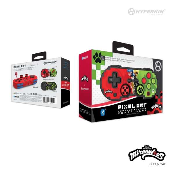HYPERKIN Pixel Art Official Miraculous Edition (Ladybug & Cat) Gamepad