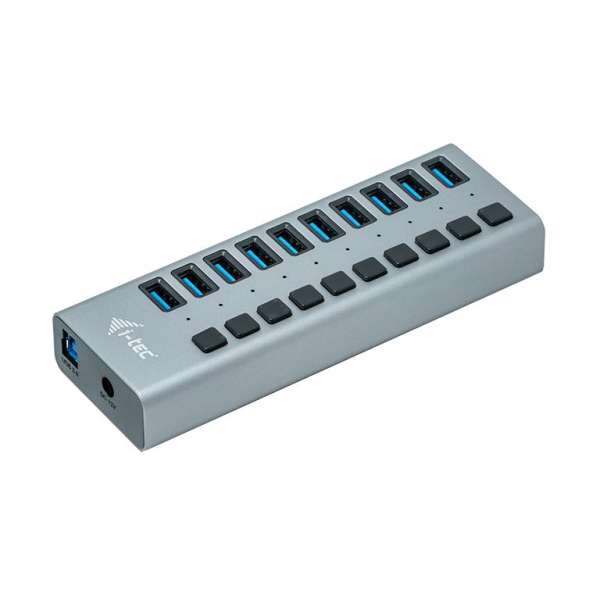 I-TEC 10 port USB 3.0 Charging Hub+Power Adapter 48W Grey