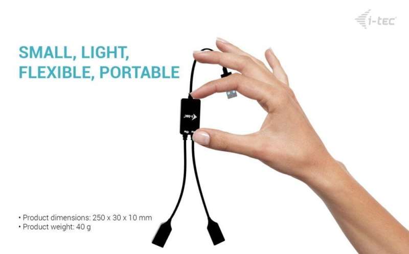 I-TEC 2-portos USB3.2 HUB Black