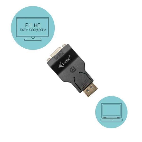 I-TEC DisplayPort to VGA Adapter Black
