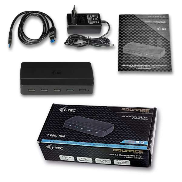 I-TEC USB 3.0 Charging HUB 7 Port + Power Adapter