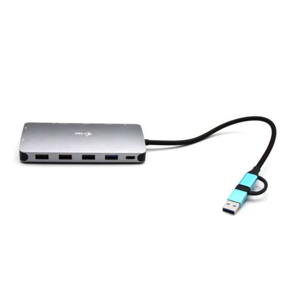 I-TEC USB 3.0 USB-C/Thunderbolt 3x Display Metal Nano Dock with LAN + Power Delivery 100 W