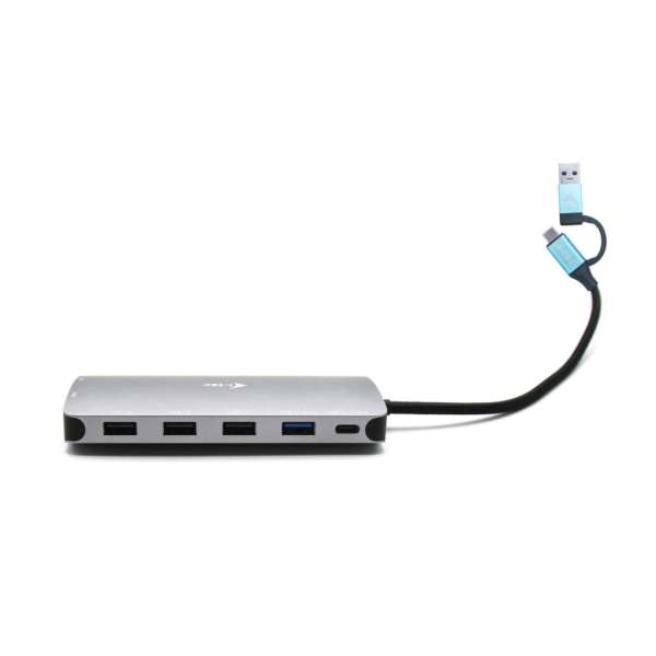 I-TEC USB 3.0 USB-C/Thunderbolt 3x Display Metal Nano Dock with LAN + Power Delivery 100 W
