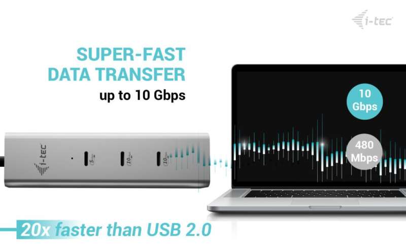 I-TEC USB-C Charging Metal HUB 5port with USB-C video 8K + Power Delivery 85W