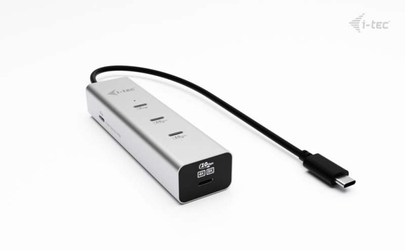 I-TEC USB-C Charging Metal HUB 5port with USB-C video 8K + Power Delivery 85W
