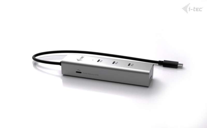 I-TEC USB-C Charging Metal HUB 5port with USB-C video 8K + Power Delivery 85W