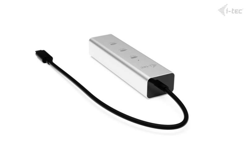 I-TEC USB-C Charging Metal HUB 5port with USB-C video 8K + Power Delivery 85W