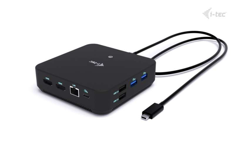 I-TEC USB-C DP Dual HDMI Docking Station with Power Delivery 100W + i-tec Universal Charger 100W