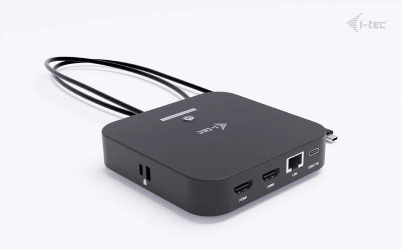 I-TEC USB-C Dual HDMI Docking Station with Power Delivery 100 W + i-tec Universal Charger 100W