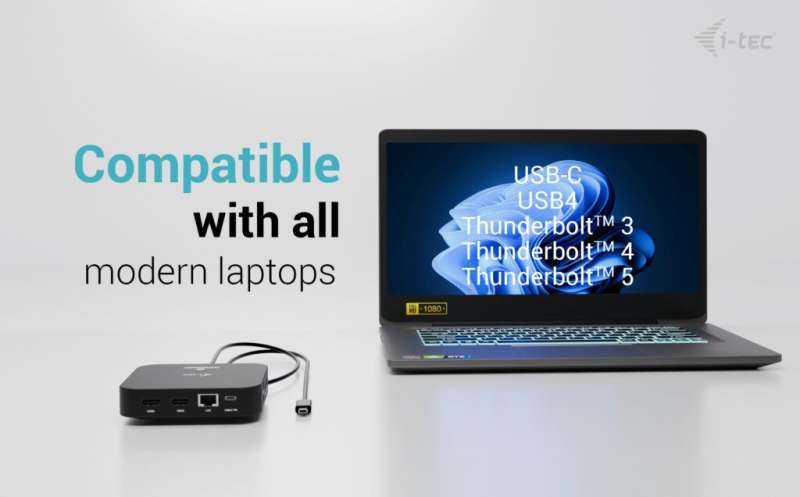 I-TEC USB-C Dual HDMI Docking Station with Power Delivery 100W