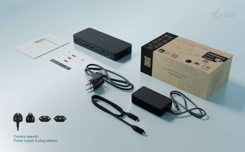 I-TEC USB-C Intelligent Triple Display Docking Station + Power Delivery 100W