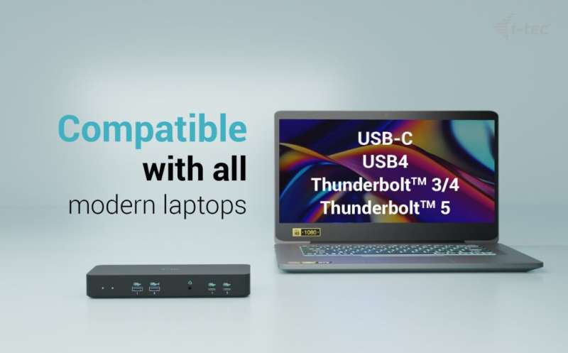 I-TEC USB-C Intelligent Triple Display Docking Station + Power Delivery 100W