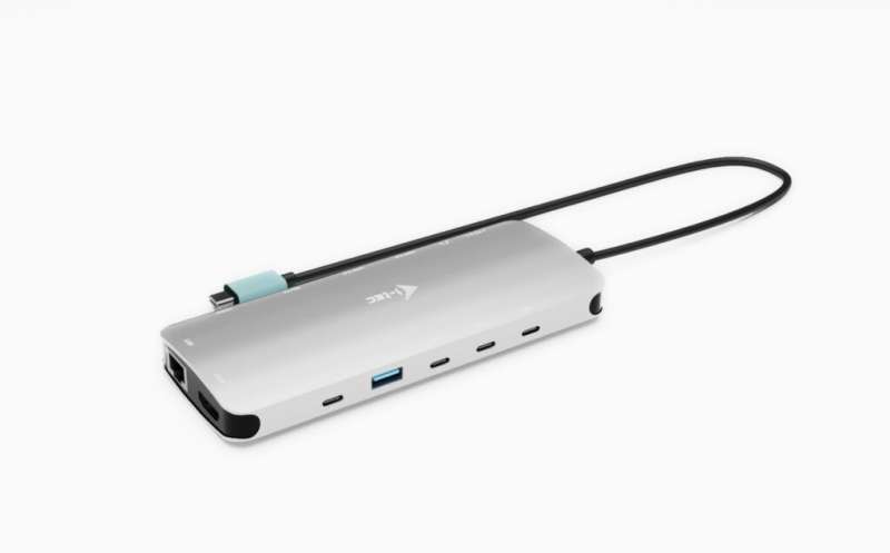 I-TEC USB-C Metal Nano 3x Display Dock, 2x HDMI 1x USB-C video with Power Delivery 140W + Universal Charger 140W