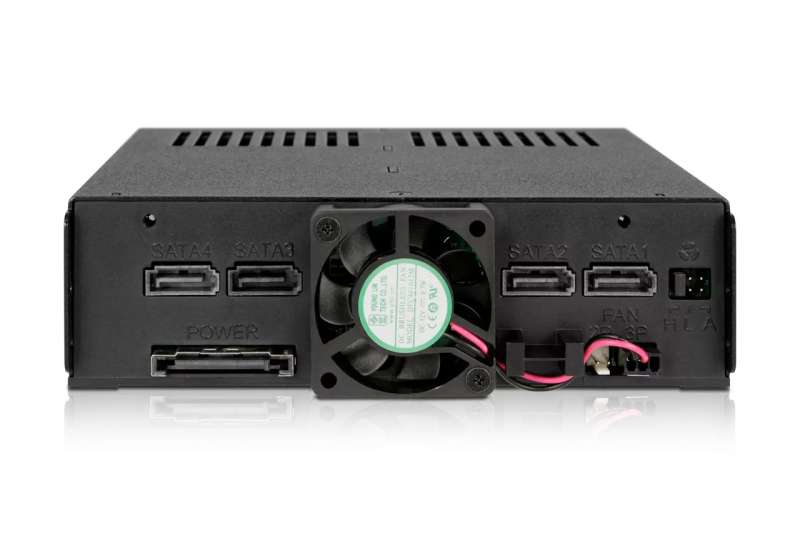 IcyDock ExpressCage MB324SP-B 4 Bay 2.5" SAS/SATA HDD & SSD Hot Swap Cage for External 5.25" Bay - Comparable to Tray-Less Design