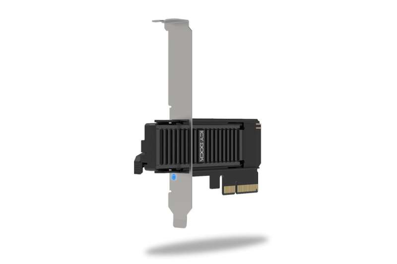 IcyDock ExpressSlot Core MB305M4P-B Removable M.2 NVMe SSD to PCIe 4.0 x4 Mobile Rack Adapter Card for PCIe Expansion Slot