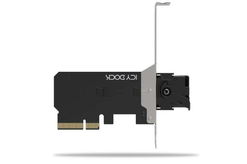 IcyDock ExpressSlot Core MB305M4P-B Removable M.2 NVMe SSD to PCIe 4.0 x4 Mobile Rack Adapter Card for PCIe Expansion Slot