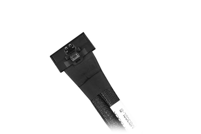 IcyDock MB302L-B MCIO 8i SFF-TA-1016 to 2x Oculink 4i SFF-8611 Cable 0,5m Black
