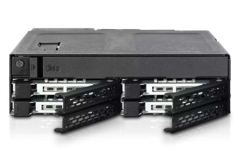 IcyDock ToughArmor MB604SPO-B 4 x 2.5" SAS & SATA SSD/HDD & (Ultra) Slim ODD Backplane Cage