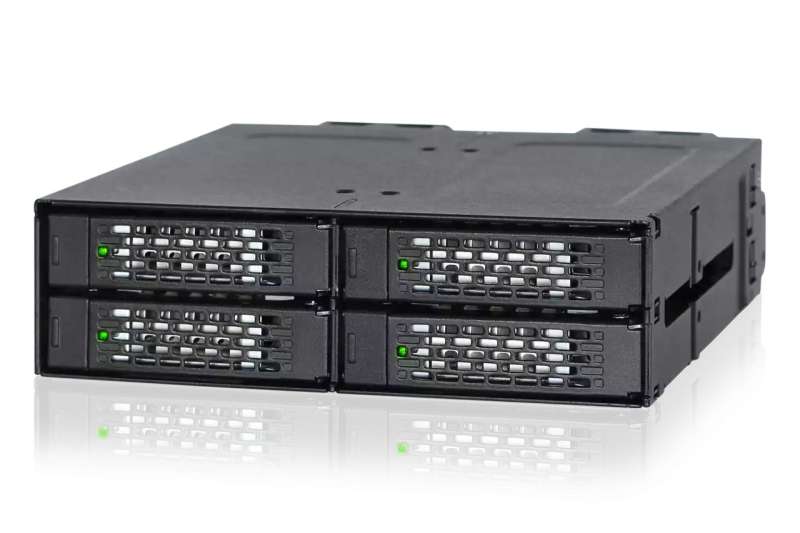 IcyDock ToughArmor MB699VP-B V3 4 Bay 2.5" U.2/U.3 NVMe SSD PCIe 4.0 Mobile Rack Enclosure for External 5.25" Drive Bay (4 x OCuLink SFF-8612 4i)