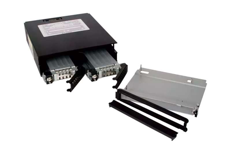 IcyDock ToughArmor MB994IKO-3SB Rugged Full Metal 2 Bay 2.5" SAS/SATA HDD & SSD Backplane Cage with Slim ODD Tray and Locking Trays for External 5.25" Bay