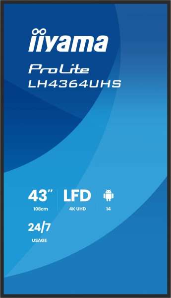 iiyama 43" ProLite LH4364UHS-B1AG IPS LED Display