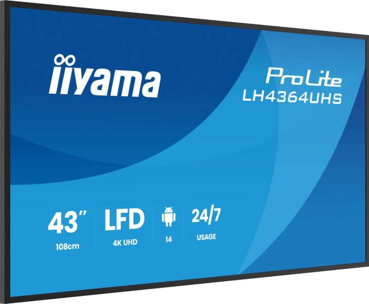 iiyama 43" ProLite LH4364UHS-B1AG IPS LED Display