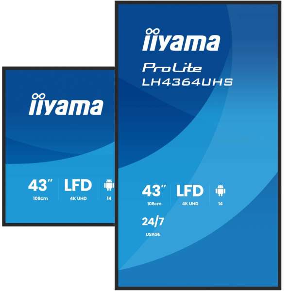iiyama 43" ProLite LH4364UHS-B1AG IPS LED Display