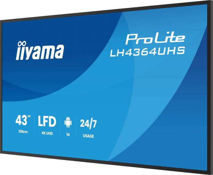 iiyama 43" ProLite LH4364UHS-B1AG IPS LED Display