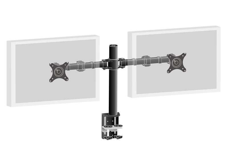 iiyama DS1002C-B1 Simple And Functional Dual Desktop Arm Black