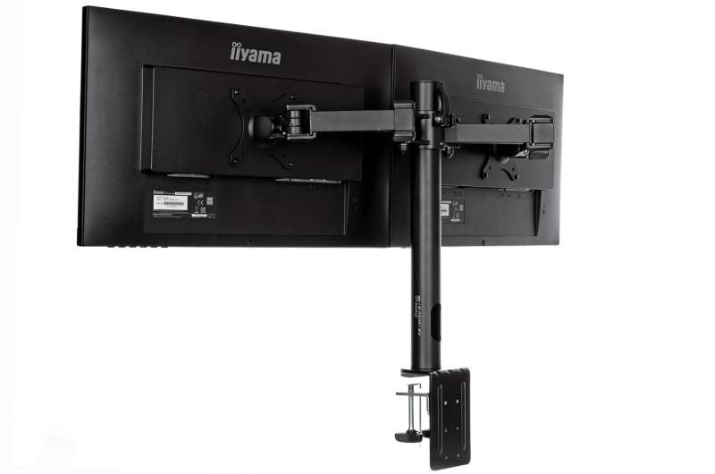 iiyama DS1002C-B1 Simple And Functional Dual Desktop Arm Black