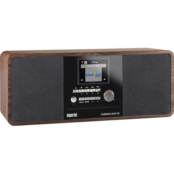 Imperial DABMAN i200 CD Hybrid Internet Radio Wood Look