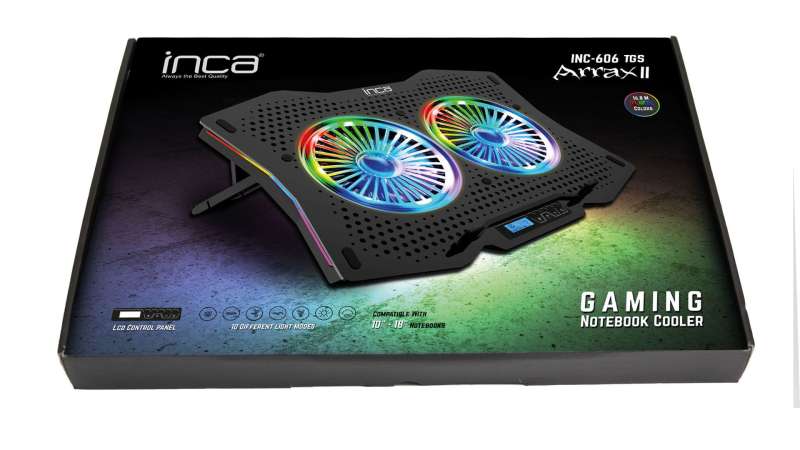 INCA INC-606TGS Gaming Notebook Hűtő Black