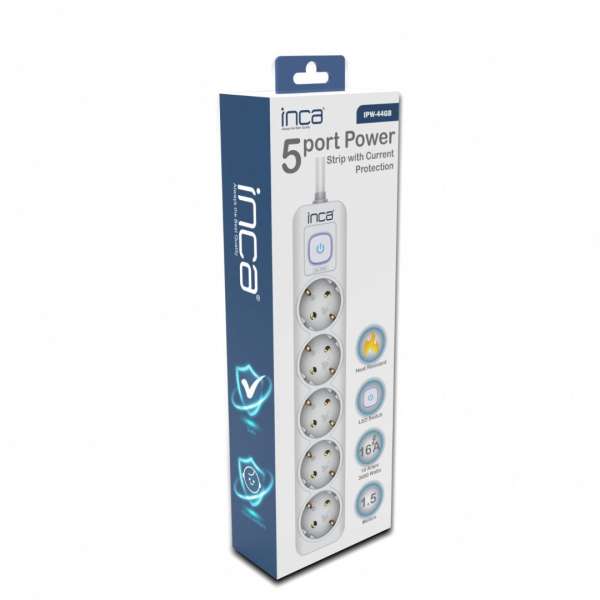 INCA IPW-44GB Hálózati Elosztó Kapcsolóval 5DIN 1,5m White