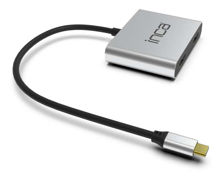 INCA ITPC-4T Type-C Hub X4 Dual HDMI 4K@30Hz Silver