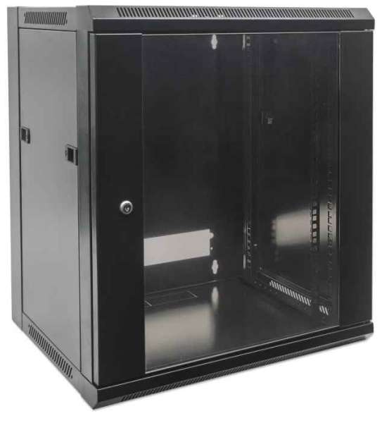 Intellinet 19" 9U Falra szerelhető Rackszekrény Black