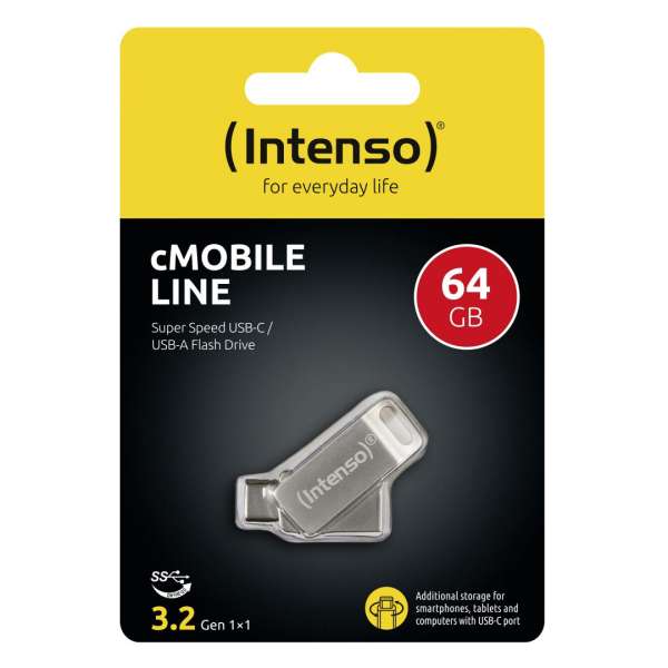 Intenso 64GB cMobile Line USB3.2 Silver