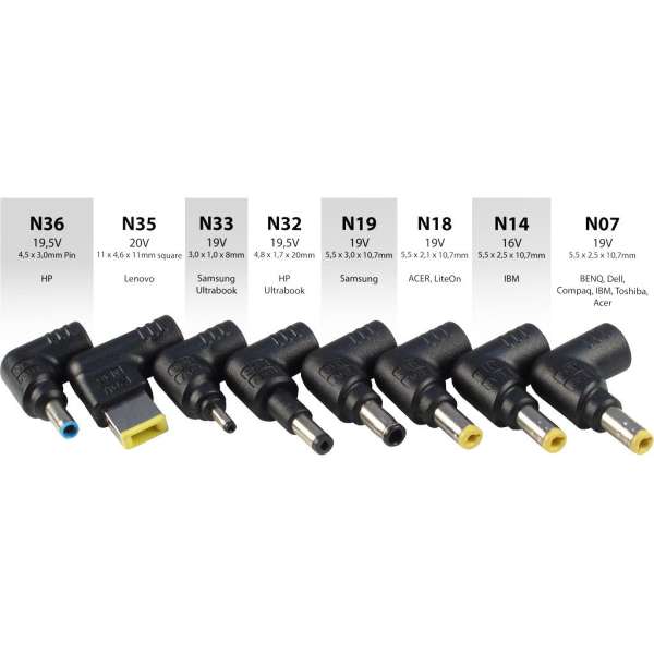 Inter-Tech Argus NB-90SA 12-22V / 6A 90W univerzális hálózati notebook töltő