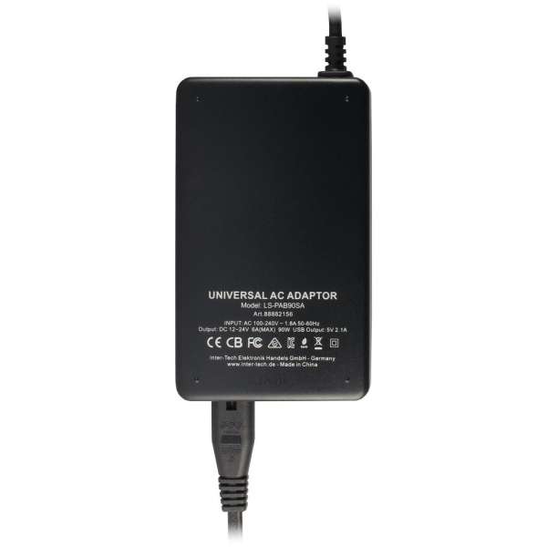 Inter-Tech Argus NB-90SA 12-22V / 6A 90W univerzális hálózati notebook töltő