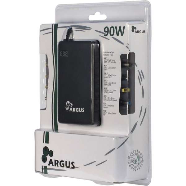 Inter-Tech Argus NB-90SA 12-22V / 6A 90W univerzális hálózati notebook töltő