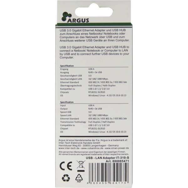 Inter-Tech Argus IT-310-S LAN Adapter