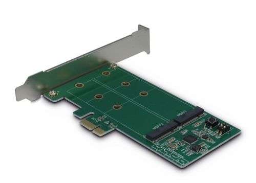 Inter-Tech KCSSD4 PCIe Adapter for two M.2 S-ATA drives/RAID