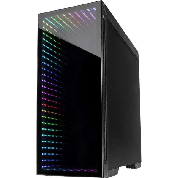 Inter-Tech X-908 Infini2 RGB Tempered Glass Black