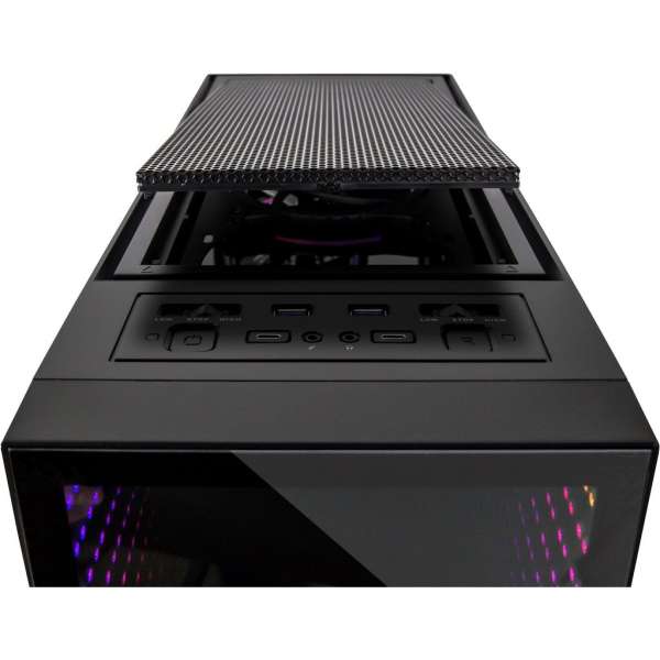 Inter-Tech X-908 Infini2 RGB Tempered Glass Black